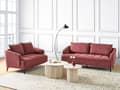 Miniatyrbillede 4 af 11: Sofa Bordeaux Polyester 2 Personers Tyk Polstret Dyb Blød Stofsofa til Stuen Moderne Inspiration Stue Møbel Klassisk