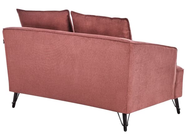 Sofa Bordeaux Polyester 2 Personers Tyk Polstret Dyb Blød Stofsofa til Stuen Moderne Inspiration Stue Møbel Klassisk