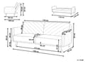 Miniatyrbillede 3 af 11: Sovesofa Beige Imiteret Hør 3 Personers Moderne Blød Sofa Sofaseng Tre Personers Designsofa Praktisk Splitback Stofsofa God Liggekomfort
