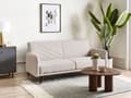 Miniatyrbillede 2 af 11: Sovesofa Beige Imiteret Hør 3 Personers Moderne Blød Sofa Sofaseng Tre Personers Designsofa Praktisk Splitback Stofsofa God Liggekomfort