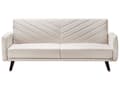 Miniatyrbillede 1 af 11: Sovesofa Beige Imiteret Hør 3 Personers Moderne Blød Sofa Sofaseng Tre Personers Designsofa Praktisk Splitback Stofsofa God Liggekomfort