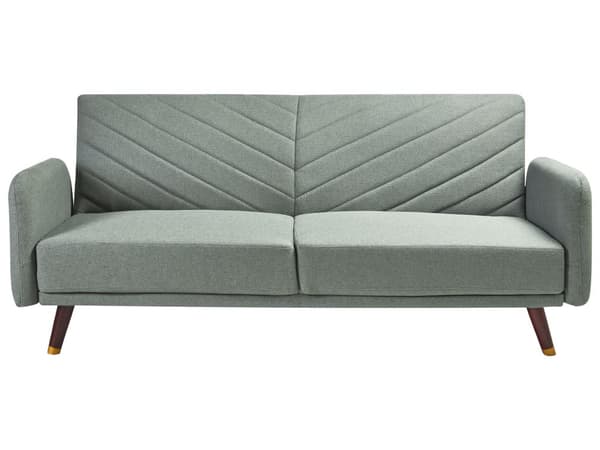 Sovesofa Grøn Imiteret Hør 3 Personers Moderne Blød Sofa Sofaseng Tre Personers Designsofa Praktisk Splitback Stofsofa God Liggekomfort