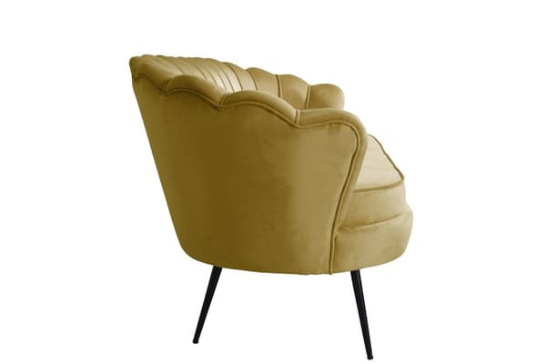 Nice sofa 3 seter velour karry gul.