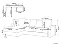Miniatyrbillede 3 af 11: Hjørnesofa lys beige stofbetrukket L-formet højre side til stue opholdsrum