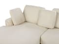 Miniatyrbillede 7 af 11: Hjørnesofa lys beige stofbetrukket L-formet højre side til stue opholdsrum