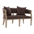 Pikkukuva 3 / 6: Sohva DKD Home Decor Ruskea Pellava Kumipuu Perinteinen (122 x 69 x 72 cm)