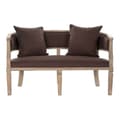 Pikkukuva 1 / 6: Sohva DKD Home Decor Ruskea Pellava Kumipuu Perinteinen (122 x 69 x 72 cm)
