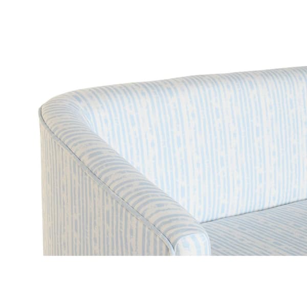 Sohva DKD Home Decor Sininen Valkoinen Taivaansininen Metalli Raidat Välimeren 130 x 68 x 78 cm