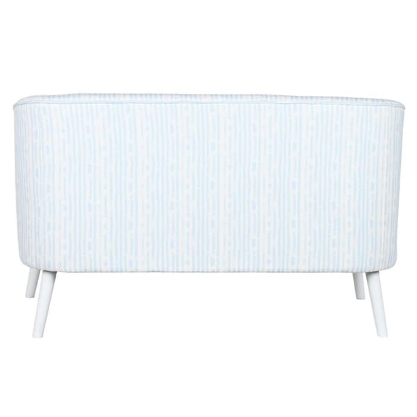 Sohva DKD Home Decor Sininen Valkoinen Taivaansininen Metalli Raidat Välimeren 130 x 68 x 78 cm
