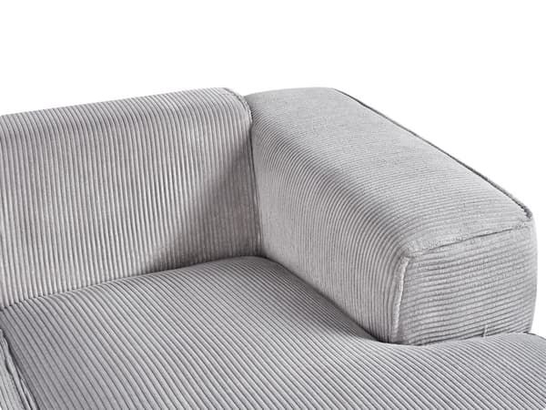 Hjørnesofa Taupe Fløjl og Skum 3 Personers Blød Rund Flyder Sofa med Bred Chaiselong Open End Pyntepuder Tilbehør Moderne Stue Indretning
