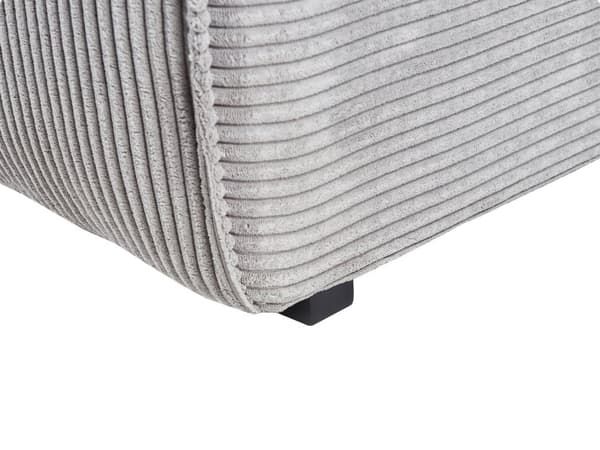 Hjørnesofa Taupe Fløjl og Skum 3 Personers Blød Rund Flyder Sofa med Bred Chaiselong Open End Pyntepuder Tilbehør Moderne Stue Indretning