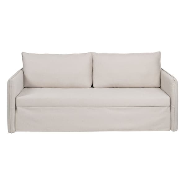 Sohva Beige Polyesteri Pellava 210 x 93 x 95 cm
