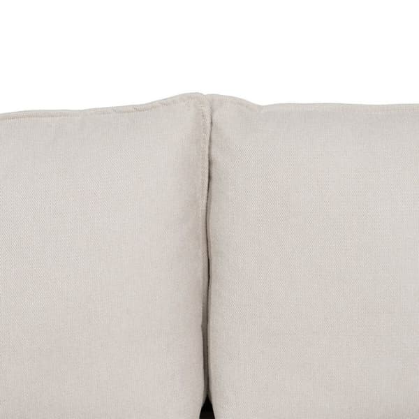 Sohva Beige Polyesteri Pellava 210 x 93 x 95 cm