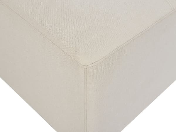 Hörnsoffa Ljusbeige Tyg Stoppad med Fotpall L-formad Höger Modulsoffa Vardagsrum