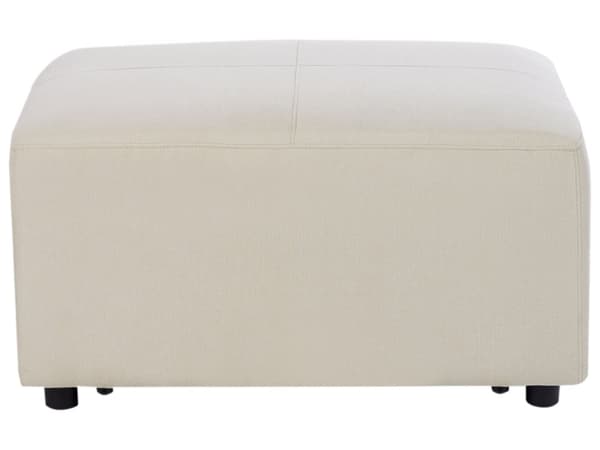 Hjørnesofa Lys Beige Stoff med Ottoman L-formet Venstrevendt Orientering