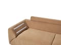 Miniatyrbilde 9 av 11: Hjørnesofa Brun Kordfløyel Stoffputer Metall Ryggstøtte Svarte ben Retro
