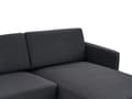 Miniatyrbillede 7 af 11: Hjørnesofa Sort Polyester 2 Personers Sofa med Chaiselong Moderne Stue Indretning L Formet Lille Sofahjørne Venstrevendt