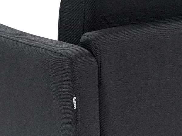 Hjørnesofa Sort Polyester 2 Personers Sofa med Chaiselong Moderne Stue Indretning L Formet Lille Sofahjørne Højrevendt