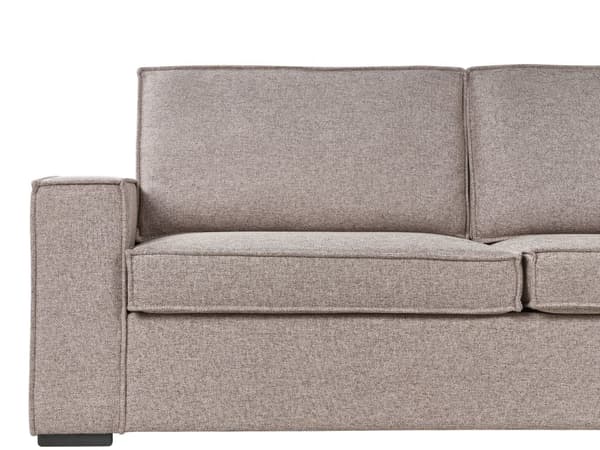 Sovesofa Lysebrunt Stoff 3-seters Sovesofa med Ramme og Madrass Moderne Design