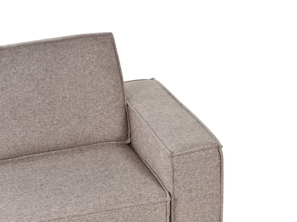 Sovesofa Lysebrunt Stoff 3-seters Sovesofa med Ramme og Madrass Moderne Design