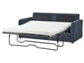 Miniatyrbilde 6 av 11: Sovesofa Marineblå Polyester Stoff Polstret Sovesofa Funksjon Moderne Design til Stue