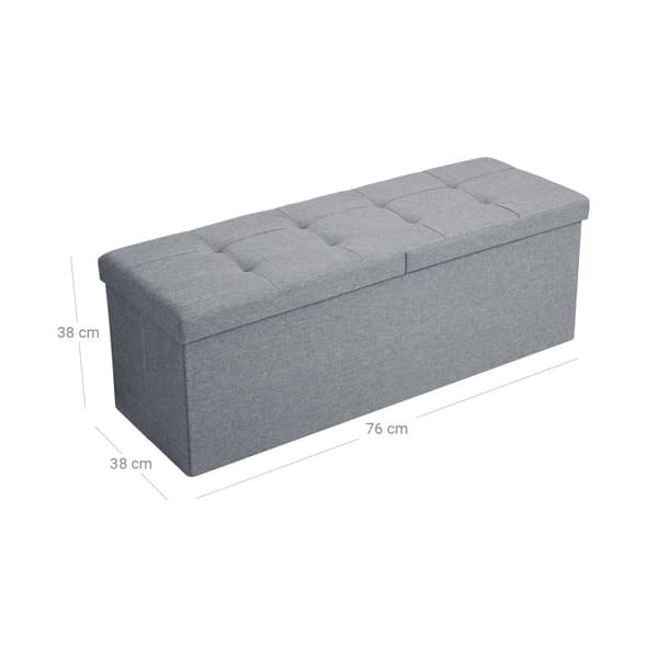 Sofa - sammenfoldelig linnedboks - 300 kg lejekapacitet - lysegrå