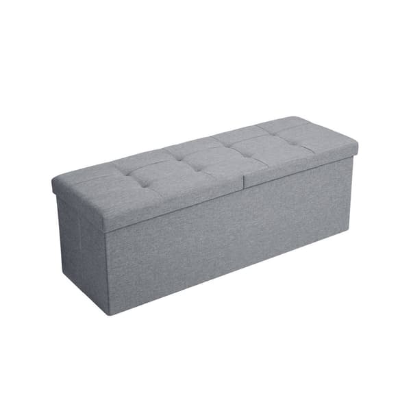 Sofa - sammenfoldelig linnedboks - 300 kg lejekapacitet - lysegrå