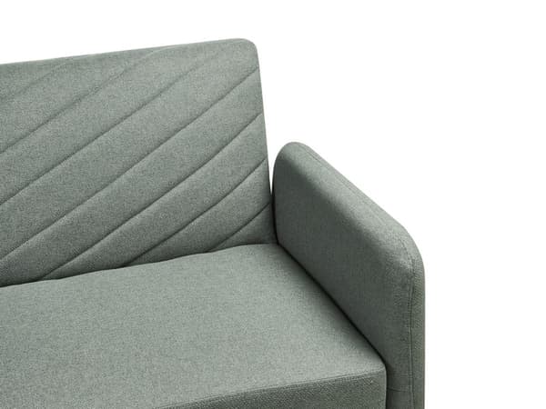 Bäddsoffa 3-sits Konstlinne Ljusgrön Konvertibel Träben Modern Vardagsrum Linne