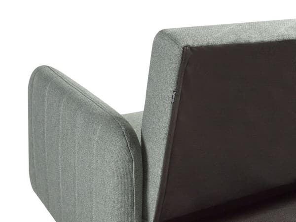 Bäddsoffa 3-sits Konstlinne Ljusgrön Konvertibel Träben Modern Vardagsrum Linne