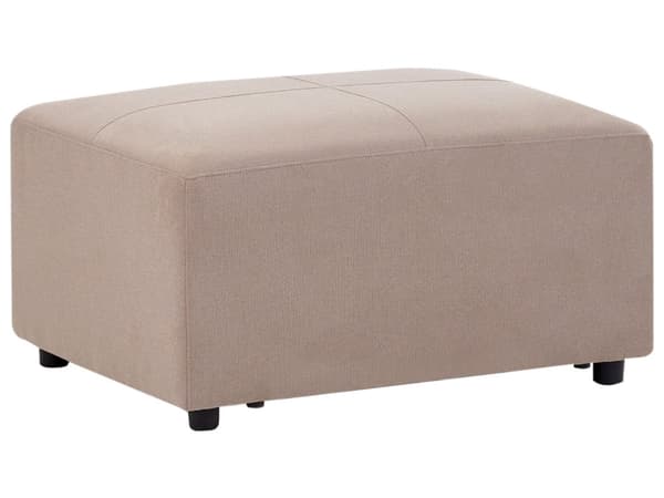 Hörnsoffa Taupe Tyg Stoppad med Fotpall L-formad Höger Modern Stil Vardagsrum
