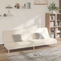 Miniatyrbild 1 av 2: Bäddsoffa 2-sits gräddvit tyg