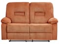 Miniatyrbild 7 av 11: Reclinersoffa Orange 2-sits Manuellt Justerbar Rygg och Fotstöd Vardagsrumsmöbler Soffa