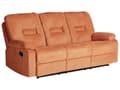 Miniatyrbild 6 av 11: Reclinersoffa Orange 3-sits Manuellt Justerbar Rygg och Fotstöd Vardagsrumsmöbler Soffa