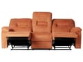 Miniatyrbild 8 av 11: Reclinersoffa Orange 3-sits Manuellt Justerbar Rygg och Fotstöd Vardagsrumsmöbler Soffa