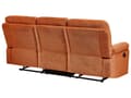 Miniatyrbild 9 av 11: Reclinersoffa Orange 3-sits Manuellt Justerbar Rygg och Fotstöd Vardagsrumsmöbler Soffa