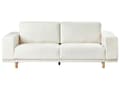 Miniatyrbilde 4 av 11: Sofa Off-White 3-seter Moderne Stue i Retrostil Brede Armlener Retro Sofa