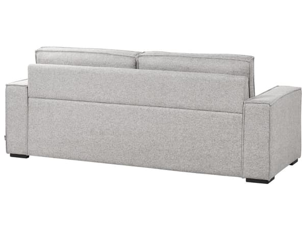 Sovesofa Grå Polyester 3 Personers Smart Sofaseng med Udtræk og Madras Kompakt Sofa Sove Udtræksseng Komfort Sovebriks til Teenager