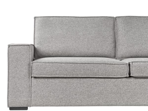 Sovesofa Grå Polyester 3 Personers Smart Sofaseng med Udtræk og Madras Kompakt Sofa Sove Udtræksseng Komfort Sovebriks til Teenager