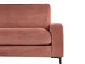 Miniatyrbilde 8 av 11: Høyrehånds hjørnesofa Rødt stoff Polyester Metall Svarte ben 190 x 272 x 83 cm Polstret rygg 3-seters L-formet Moderne stil Stue