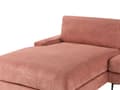 Miniatyrbilde 9 av 11: Høyrehånds hjørnesofa Rødt stoff Polyester Metall Svarte ben 190 x 272 x 83 cm Polstret rygg 3-seters L-formet Moderne stil Stue