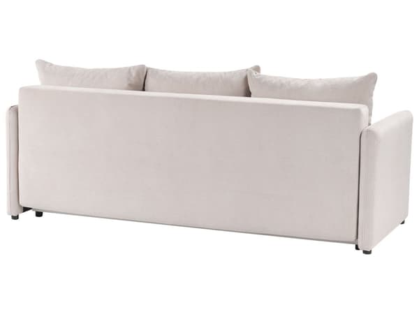 Sovesofa Beige Stoff 3 Seter Polstring Puter Moderne Design til Stue