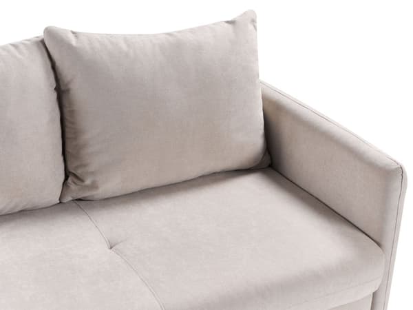 Sovesofa Beige Stoff 3 Seter Polstring Puter Moderne Design til Stue