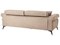 Miniatyrbilde 10 av 11: 3-seters Sofa Lysebrunt Stofftrekk med Justerbare Nakkestøtter Moderne Stil Stue Møbler