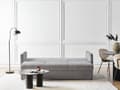 Miniatyrbilde 4 av 11: Sovesofa Grå Stoff 3 Seter Polstring Puter Moderne Design til Stue