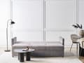 Miniatyrbilde 4 av 11: Sovesofa Taupe Stoff 3 Seter Polstring Puter Moderne Design til Stue