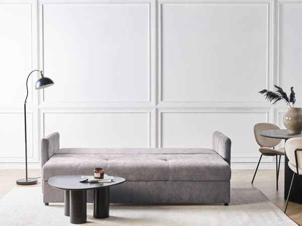 Sovesofa Taupe Stoff 3 Seter Polstring Puter Moderne Design til Stue