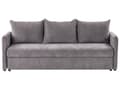 Miniatyrbilde 1 av 11: Sovesofa Taupe Stoff 3 Seter Polstring Puter Moderne Design til Stue