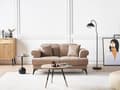 Miniatyrbilde 4 av 11: 2-seters Sofa Lysebrunt Stofftrekk med Justerbare Nakkestøtter Moderne Stil Stue Møbler