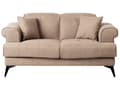 Miniatyrbilde 5 av 11: 2-seters Sofa Lysebrunt Stofftrekk med Justerbare Nakkestøtter Moderne Stil Stue Møbler