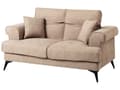 Miniatyrbilde 7 av 11: 2-seters Sofa Lysebrunt Stofftrekk med Justerbare Nakkestøtter Moderne Stil Stue Møbler
